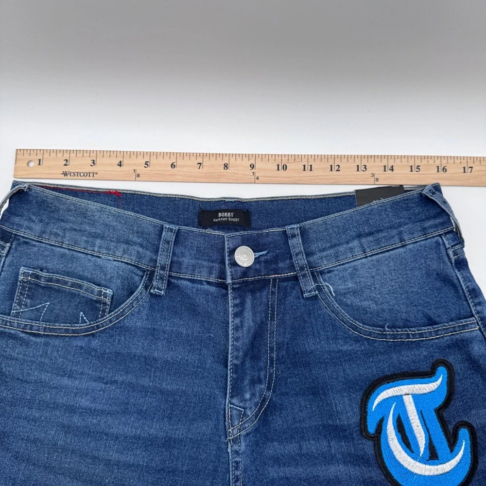 True Religion Bobby Relaxed Baggy Jeans Mens 29x32 Blue New With Tags